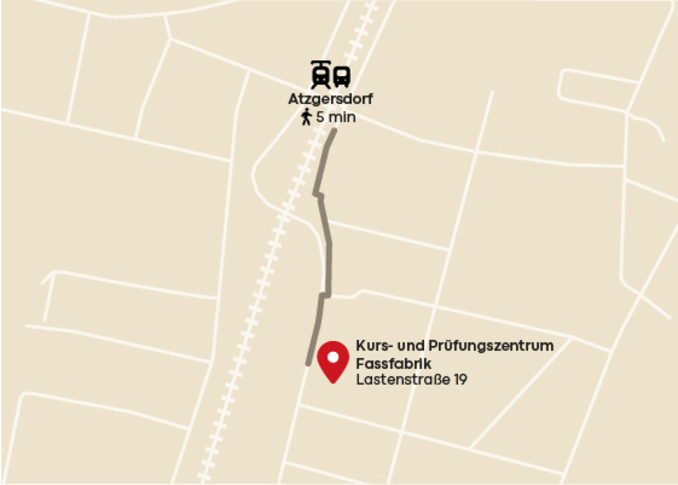 Karte mit Standort Fassfabrik "Lastenstraße 19"